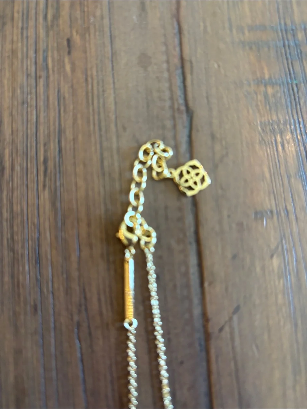 Kendra Scott Gold Necklace with Pink Oval Stone